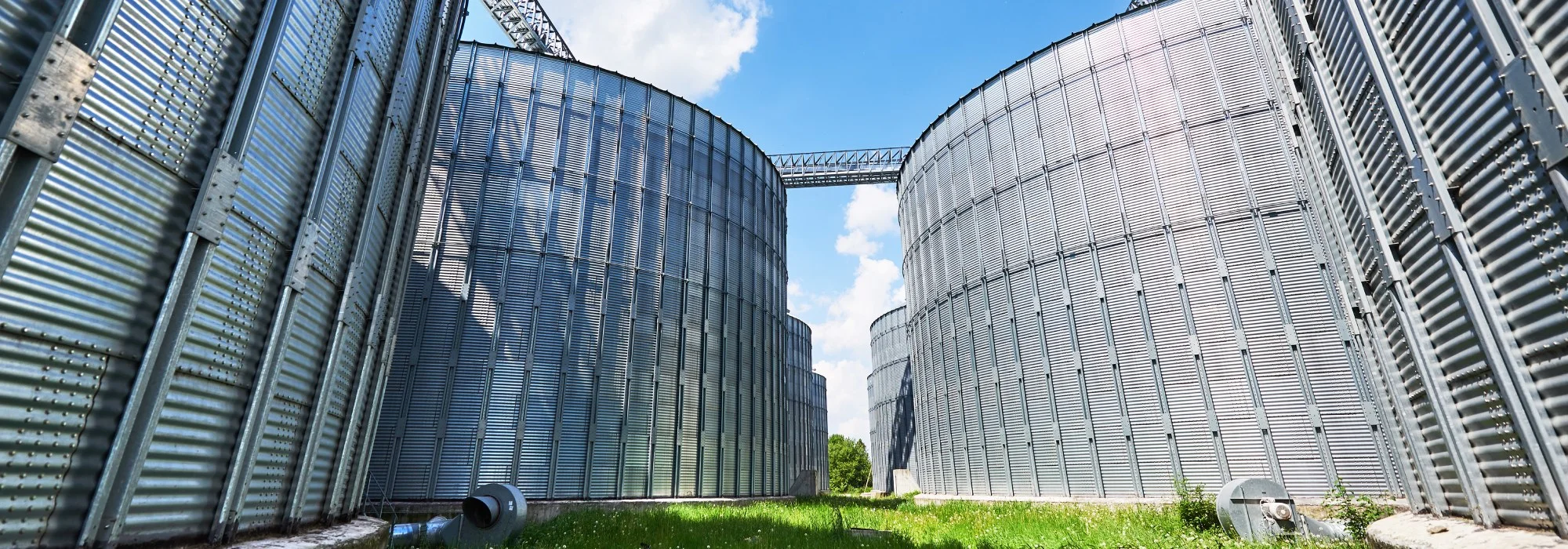 silos circulares de grano