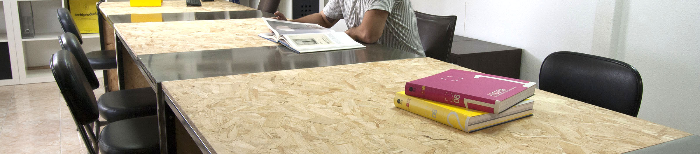 escritorio metal madera diseno